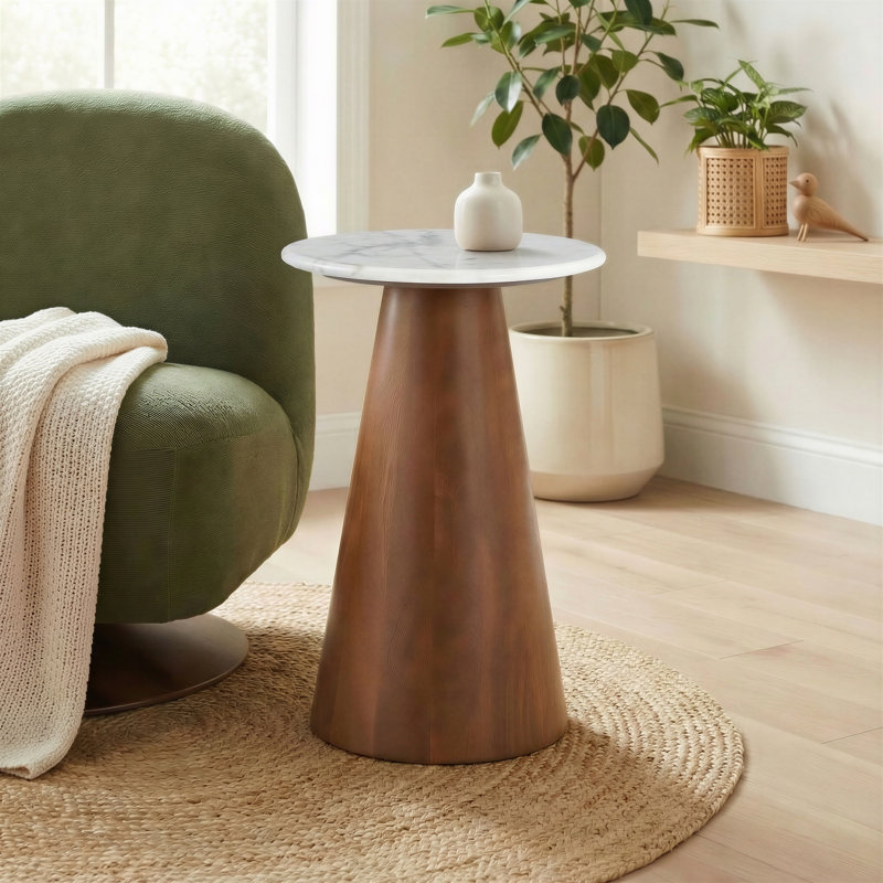 Plateau de table en marbre Acro, Marbre blanc