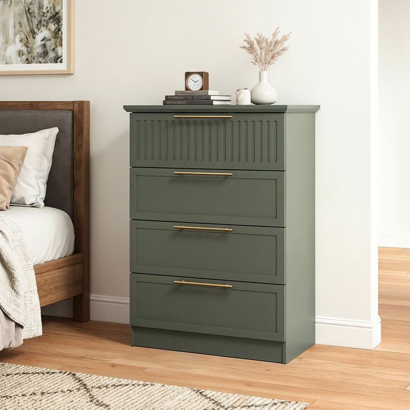  4 Drawer Chest, Kale Green