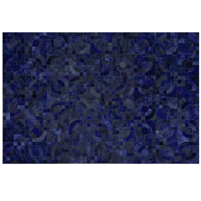 Tapis Optico rectangulaire - bleu minuit