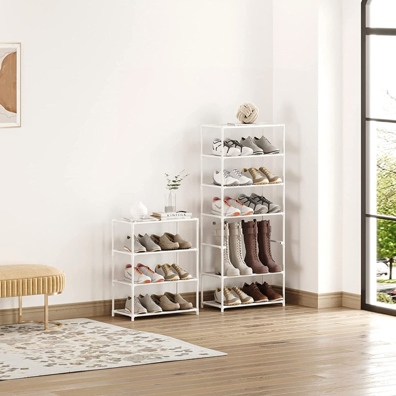 Range-chaussures empilable 8 paires, Blanc