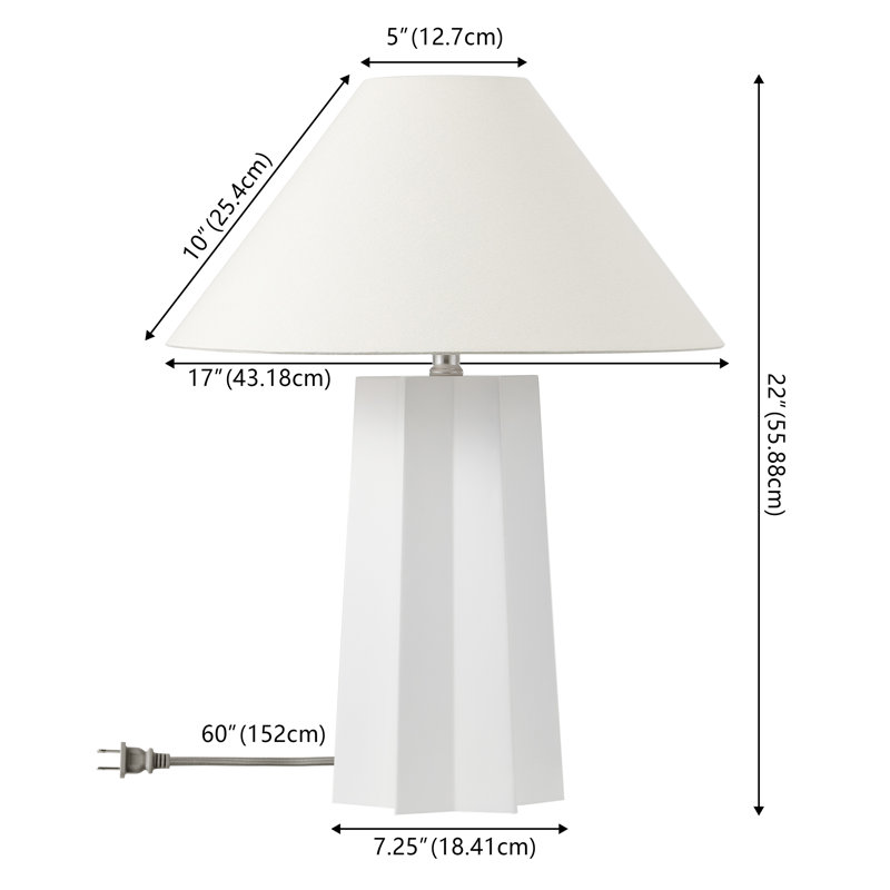 Symone 22 Inch Resin Table Lamp