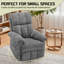 Fauteuil inclinable KORSER, fauteuils inclinables à bascule pour adultes, petits fauteuils inclinables pour petits espaces, fauteuil inclinable manuel avec poches latérales pour la chambre à coucher du salon-1402780433