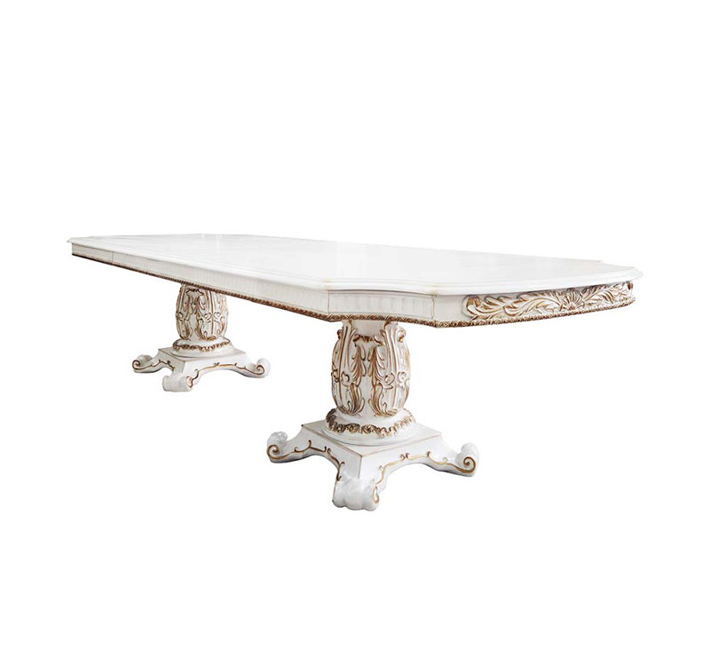 Table à manger avec base de piédestal, H 31 po x L 71 po x l 35 po