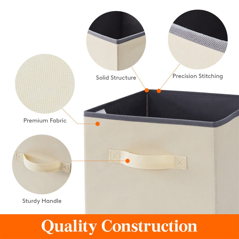 Rebrilliant Fabric Bin, Beige