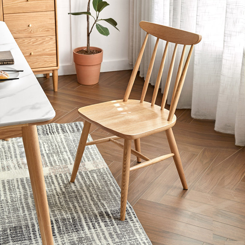 Chaises de salle à manger Windsor assemblées, Naturel, Naturel, Naturel
