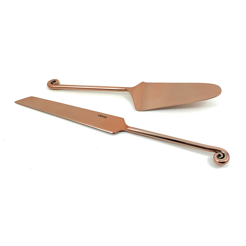 2 Piece Stainless Steel Cake Serving Set