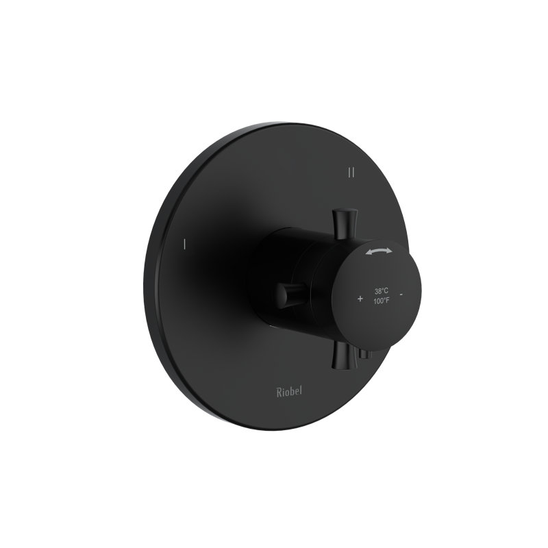 Garniture thermo-équilibrée à pression 1/2 po avec 3 fonctions Edge, Noir