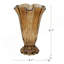 Vase vintage en verre brun à volants, 15,5 x 23 cm (6,1 x 9,1 po H), lot de 2