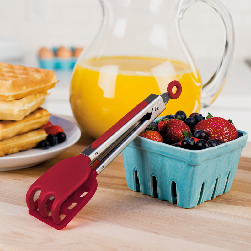 Waffle Tongs, Stainless Steel/Black