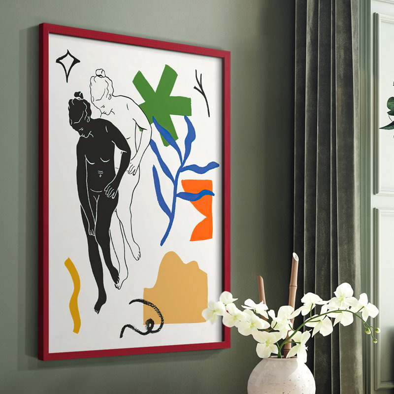 Starry Venus III, reproduction encadrée - bois massif, Rouge, H 10 po x l 8 po