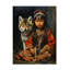 «Native American Child With Wolf Cub 1», reproduction sur toile-1594298354