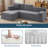 Clitheroe 96.5" L-Shaped Modern Minimalist Boneless Sofa, No Assembly Required Sectional Couch-2021592671-2021592669