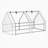 6' X 3' X 3' Portable Mini Greenhouse Outdoor Garden With Large Zipper Doors And Water/UV PE Cover-123283151-123283152