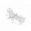 Chaise longue d'extérieur avec table d'appoint-1387727921