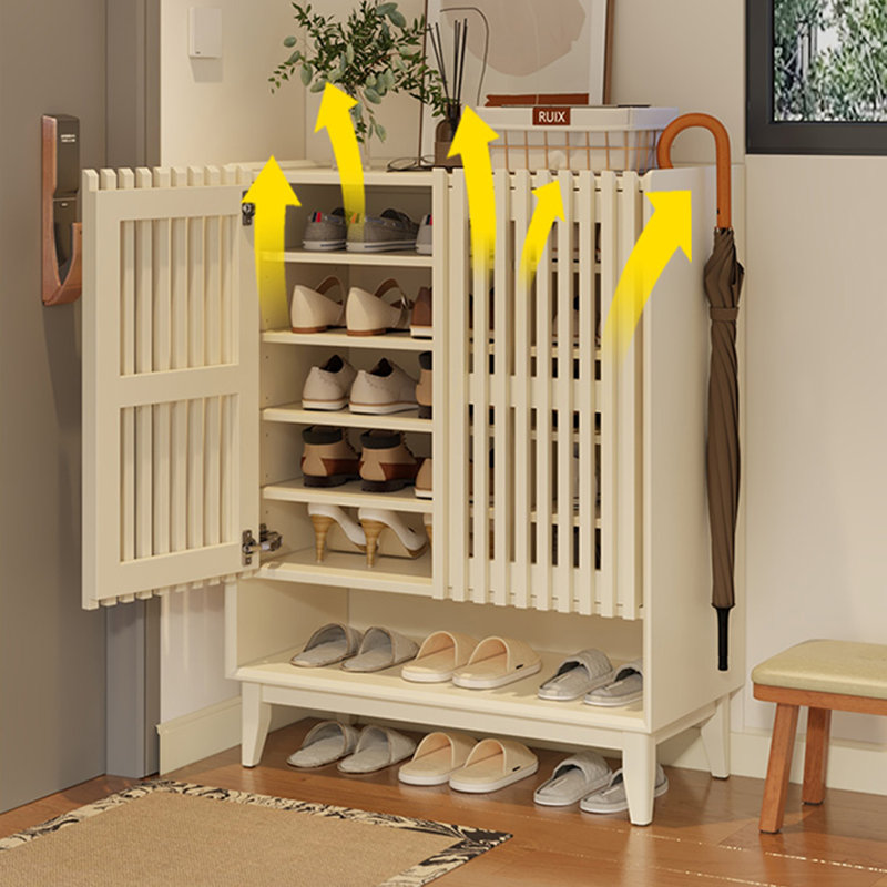 Beige Solid wood Shoe Storage