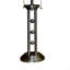 Lampe de table haute 27 po en métal avec finition, abat-jour en lin blanc