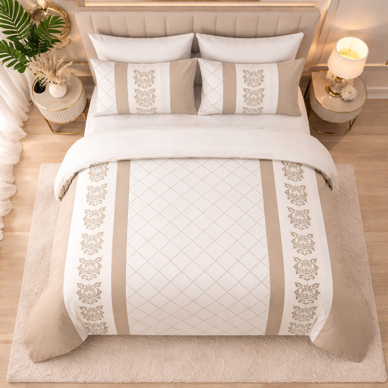 Premium Brushed Microfiber Duvet Cover Set – Luxury Reversible, Ultra-Soft, Hypoallergenic with Zipper Closure & Corner Ties