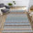 Multi-Colored Geometric Patterned Decorative Rug-2065724345