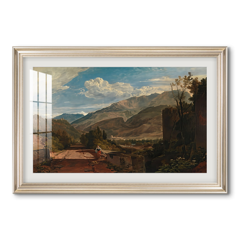 " Bonneville, Savoy " by J.M.W. Turner, 28x40 INNER SIZE, Framed Print with Mat, Pewter Satin