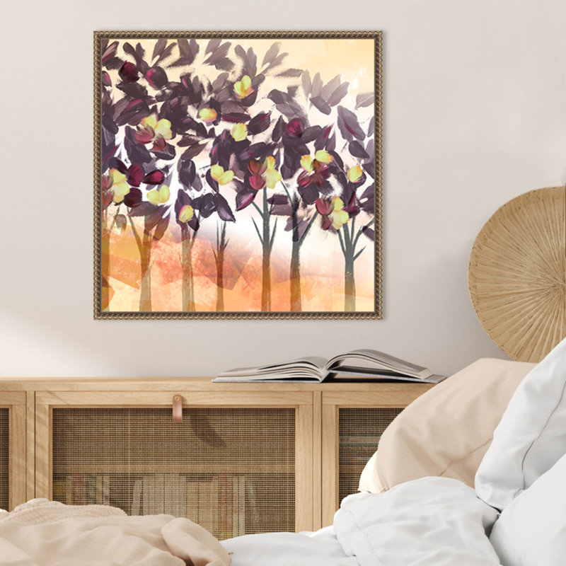«Purple Trees» par Northern Lights, reproduction d'art sur toile encadrée, H 22 po x l 22 po