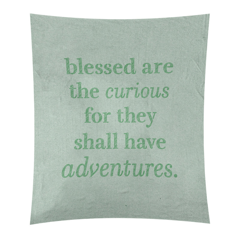 Tapisserie citation manuscrite en polyester, H 27,5 po x l 37,5 po, Vert