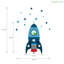 Blast Off Space Rocket Wall Sticker-1223760986-1223760984