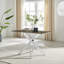 Chanden Luxury Marble Effect Glass 4 Seater Dining Table - Modern Statement Design-1537892252-1543122395