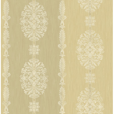 Seabrook Designs Johna Floral Stripe Unpasted Wallpaper