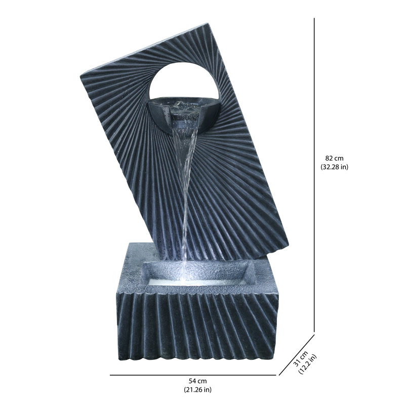 Fontaine étoile en résine avec lumière DEL