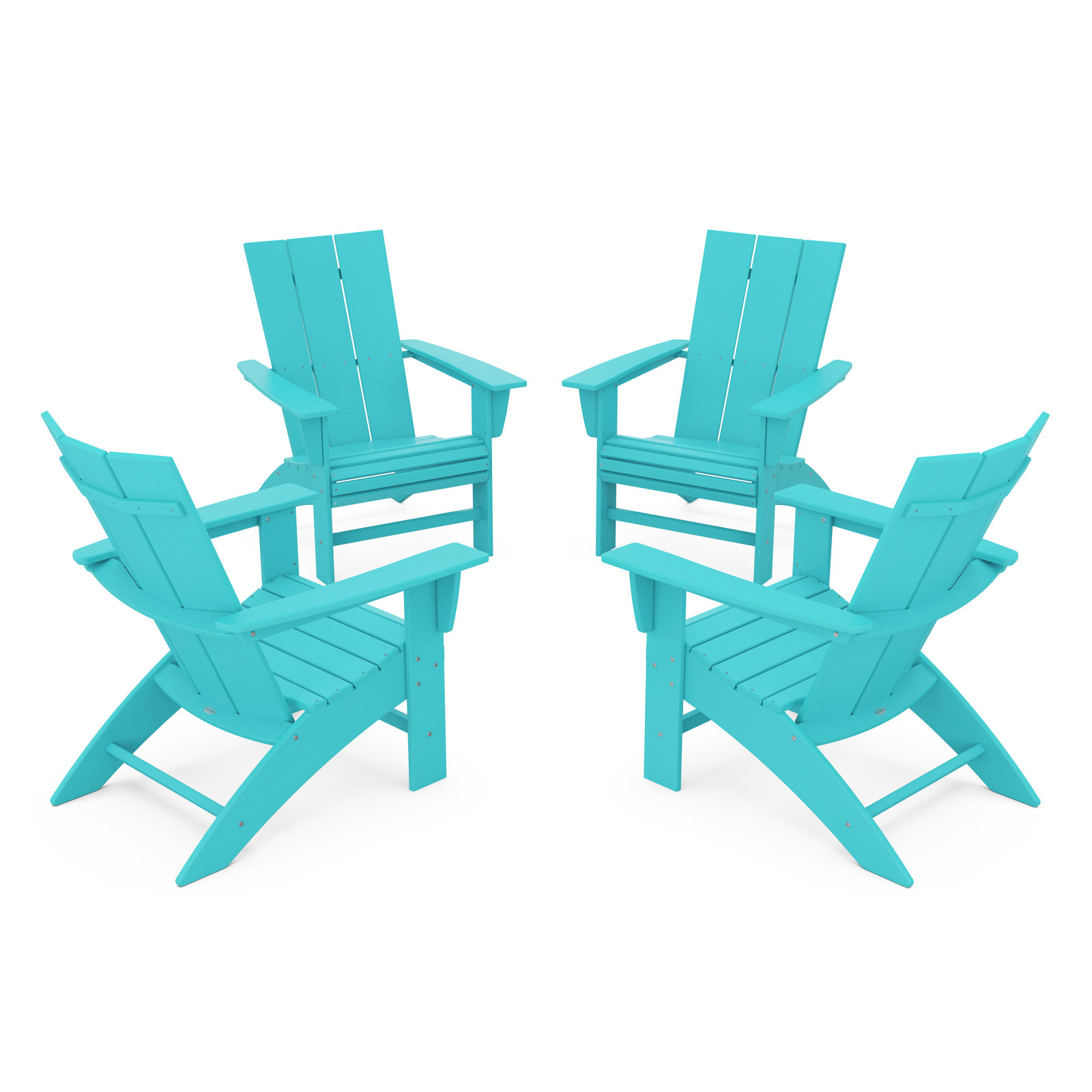 Modern Plastic Adirondack Chair, Aruba