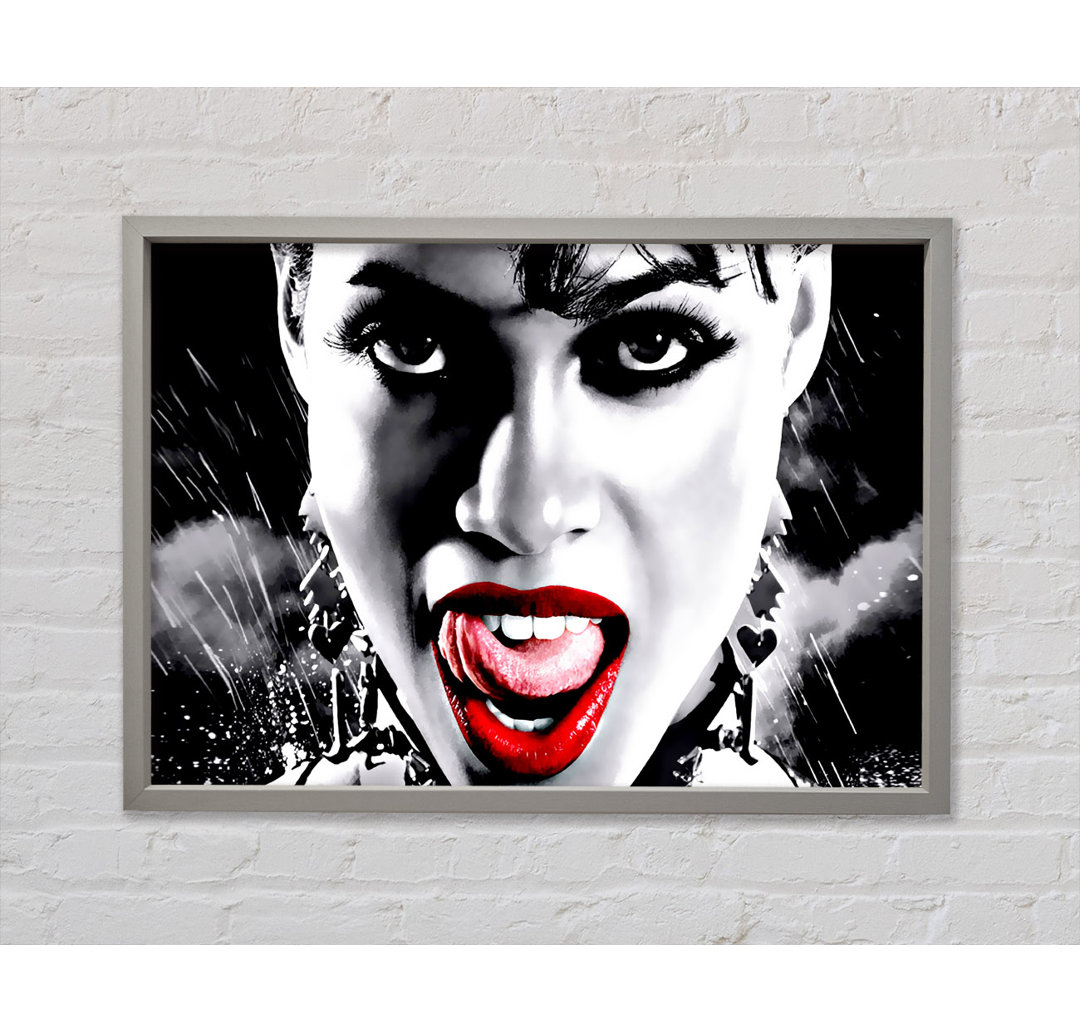 Sin City Lips - Einzelbildrahmen Kunstdrucke auf Leinwand