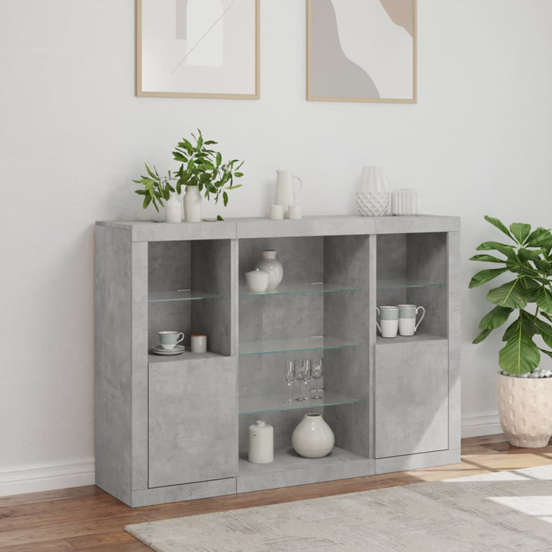 Badgeley 142.5cm Sideboard, Concrete Grey