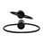 Modern Metal Circular Candle Holder for Pillar or Tapler Candles - Decorative Tabletop Candle Stand for Living Room - Set of 2, 19", 13", Black