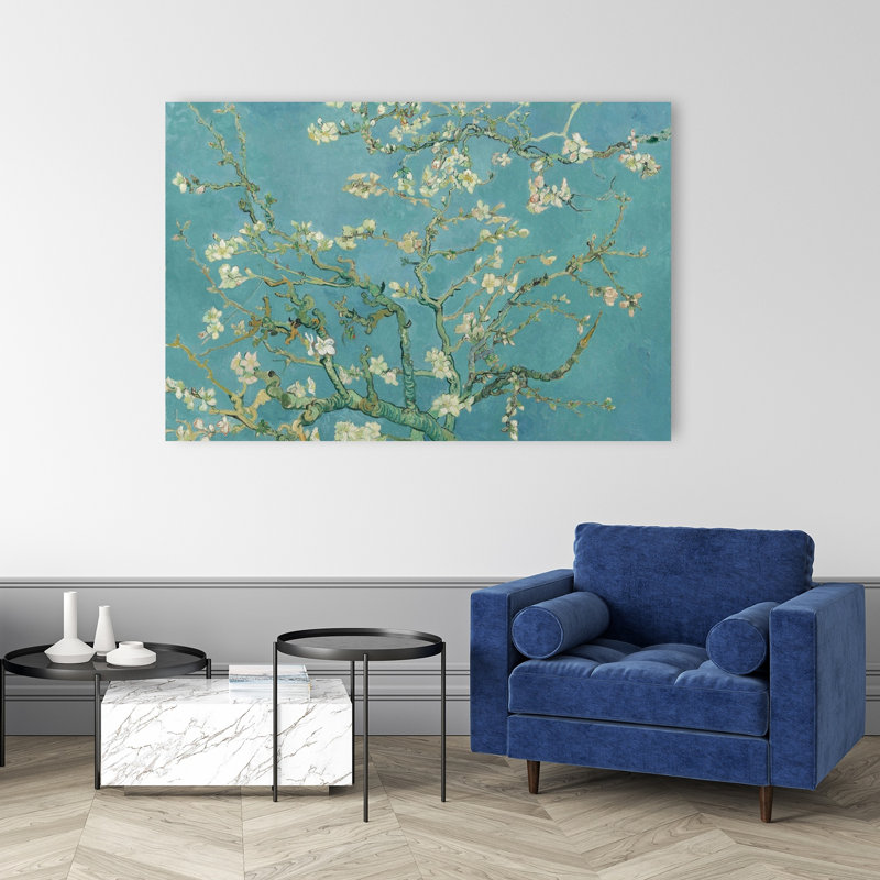 Amandier en fleurs, 1890 - Estampe d'art mural abstrait contemporain, H 40 po x l 60 po