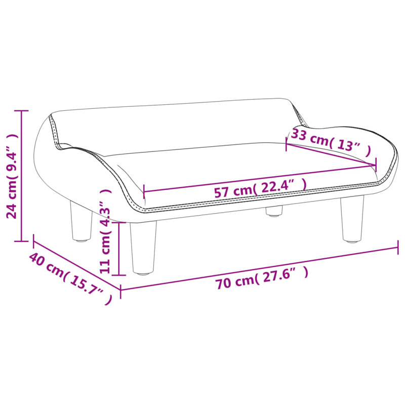 Vidaxl Kids Sofa Classic/Traditional Kids Sofa Rectangular Modern