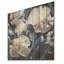 Arrangement d'œillets blanc et bleu I - œillets, art mural sur bois de pin naturel-935259556
