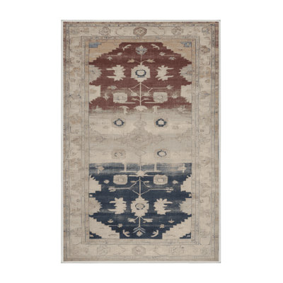 Machine Washable Overdyed Beige Area Rug