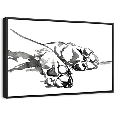 " Linear Paws I Canvas Print "