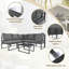 4-Piece Garden Furniture Set,Lounge Set With Canopy