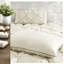 Ensemble de literie élégant 7 pièces ivoire, polyester hypoallergénique, conception de chambre à coucher moderne