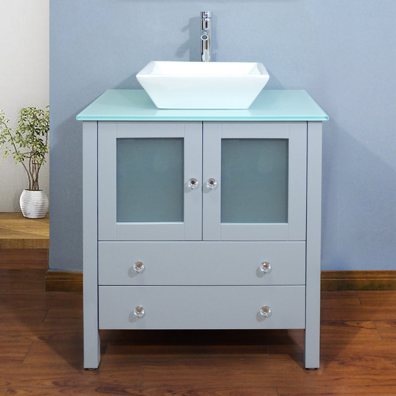 Damariae 30" Single Bathroom Vanity Set, Gray