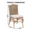 Chaise de salle à manger Ringo Camelback en rotin naturel et jonc de mer, ensemble de 2