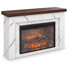 Rosalind Wheeler 68.7 " W White and Brown Freestanding Electric Fireplace