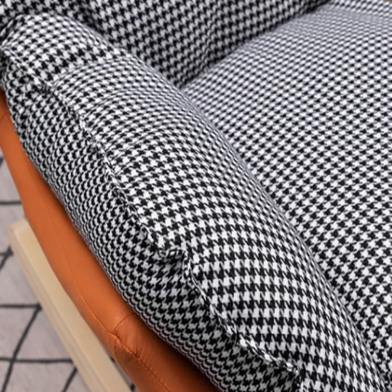 Chaise berçante double style nordique, Gris / Orange