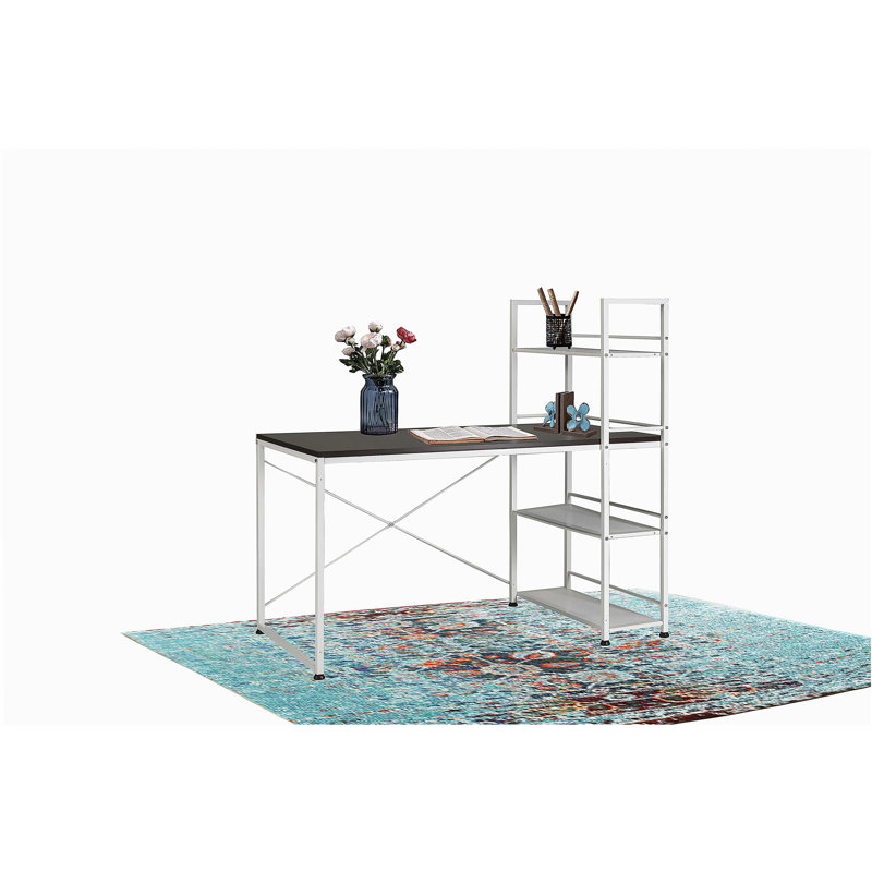 Reversible smart workbench wooden desk White/Brown