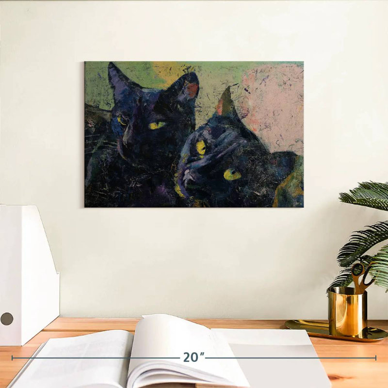 Brampt Black Cats, 8" H x 12" W