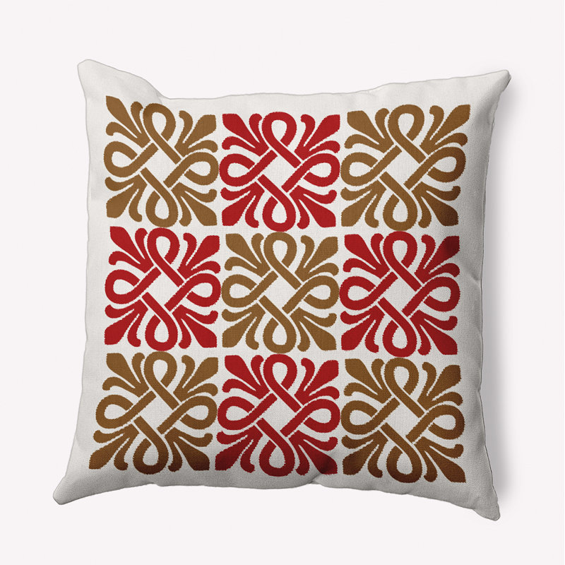 Housse et insert de coussin décoratif intérieur / extérieur en polyester Tropical Resort, 16 po x 16 po