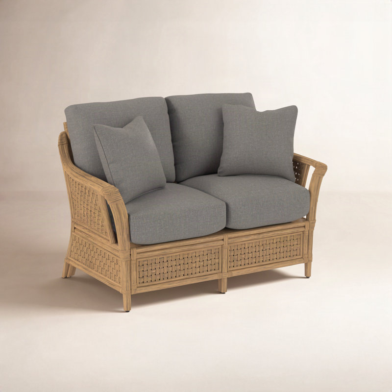 Boca Upholstered 55'' Loveseat, Honey, Gray Sugar Performance; 