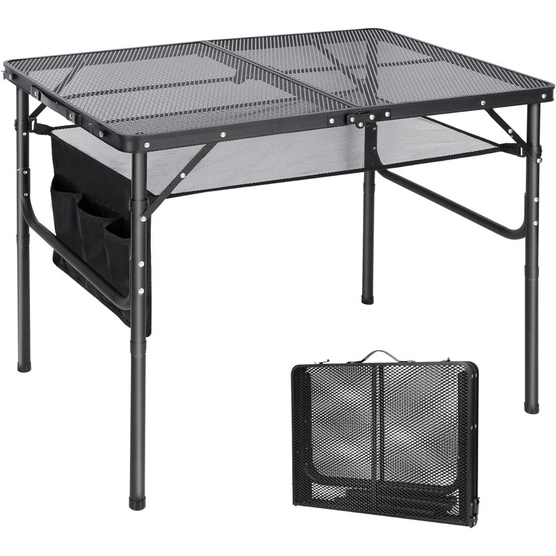 Table de barbecue pliante à hauteur ajustable 36 po x 24 po