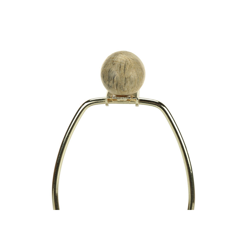 Lighting, H 25 po, lampe de table, abat-jour noir, résine brune, contemporain